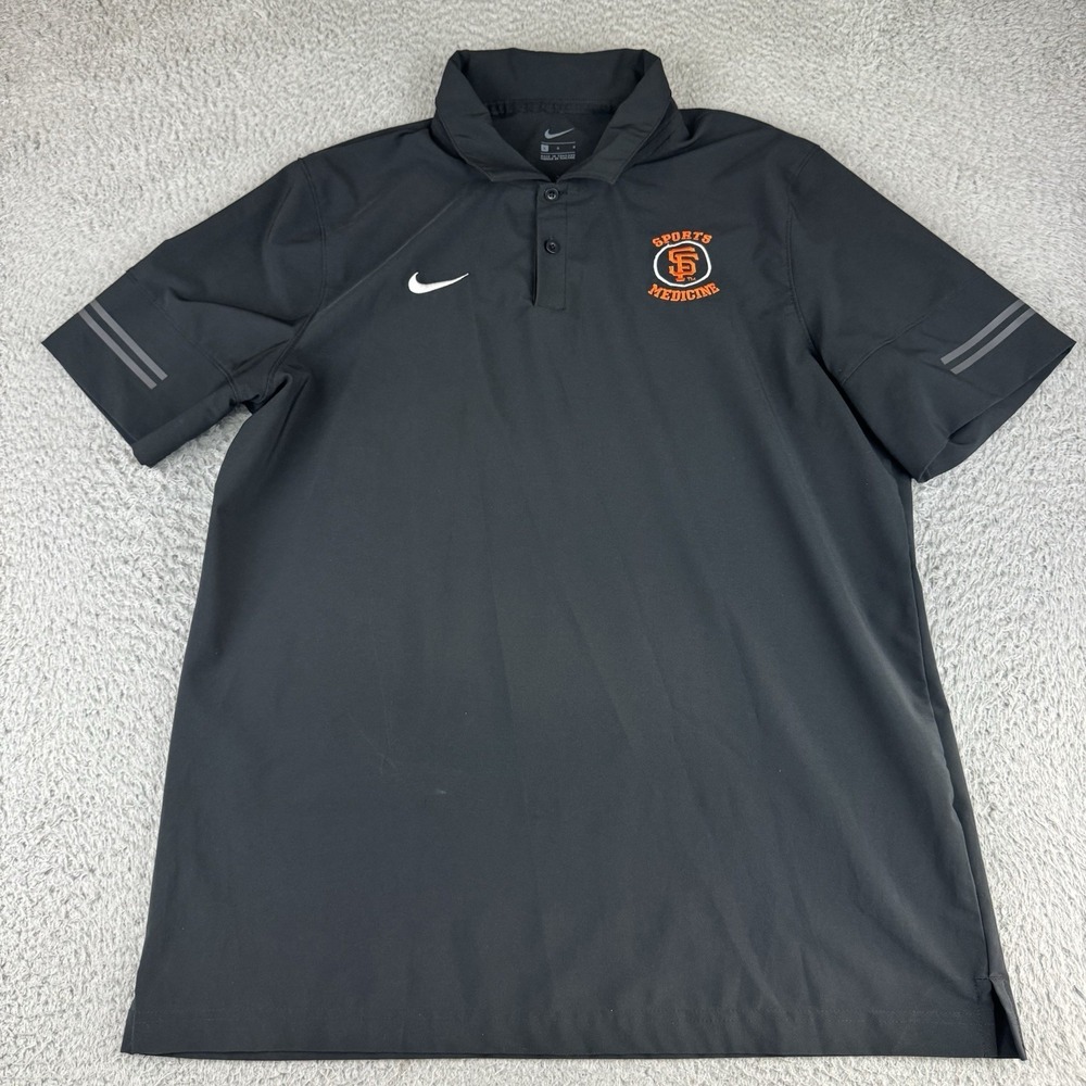 Nike Polo Shirt Mens Large Black San Francisco Giants Sports Medicine
